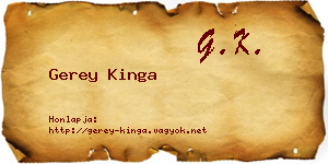 Gerey Kinga névjegykártya