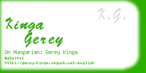 kinga gerey business card